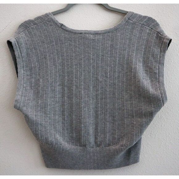Intimately x FP OB1707964 Women's Sz L Gray Cropped Knit Sleeveless Pullover - Picture 2 of 8